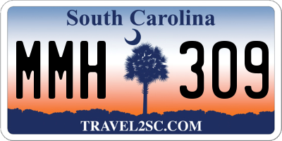 SC license plate MMH309