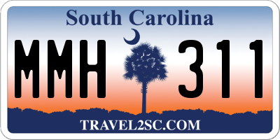SC license plate MMH311