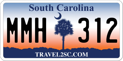 SC license plate MMH312