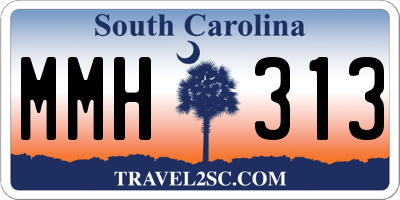 SC license plate MMH313