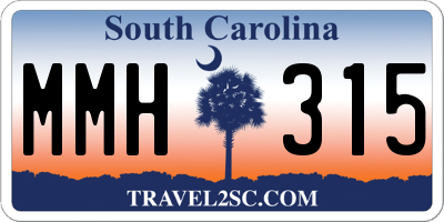 SC license plate MMH315