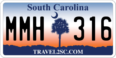 SC license plate MMH316