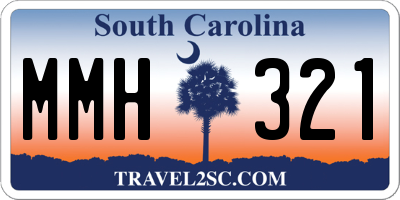 SC license plate MMH321