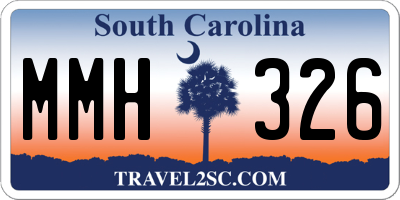 SC license plate MMH326