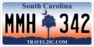 SC license plate MMH342