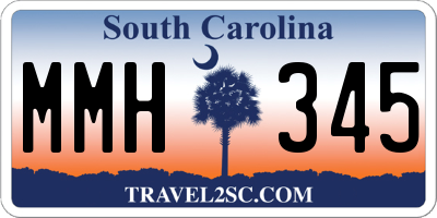 SC license plate MMH345