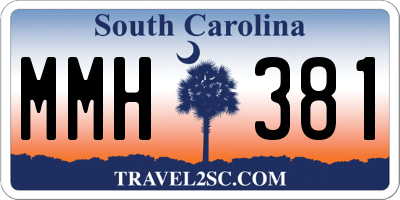 SC license plate MMH381