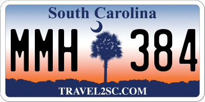 SC license plate MMH384