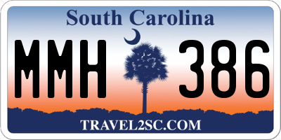 SC license plate MMH386