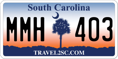 SC license plate MMH403