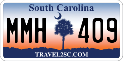 SC license plate MMH409