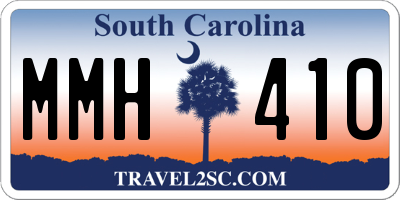 SC license plate MMH410
