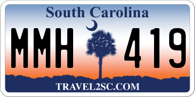 SC license plate MMH419