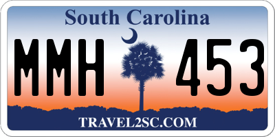 SC license plate MMH453