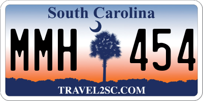SC license plate MMH454