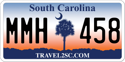 SC license plate MMH458