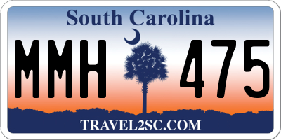 SC license plate MMH475