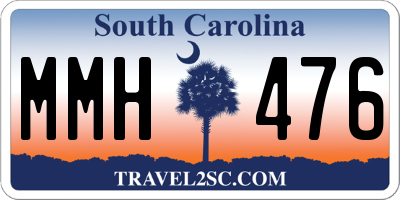 SC license plate MMH476