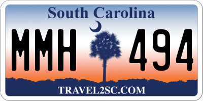 SC license plate MMH494