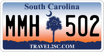 SC license plate MMH502