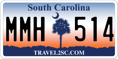 SC license plate MMH514
