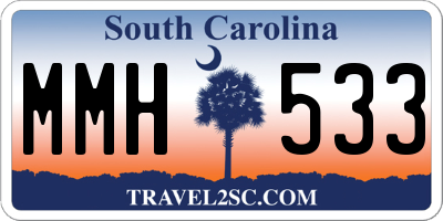 SC license plate MMH533