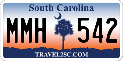 SC license plate MMH542
