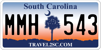 SC license plate MMH543