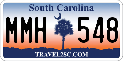SC license plate MMH548