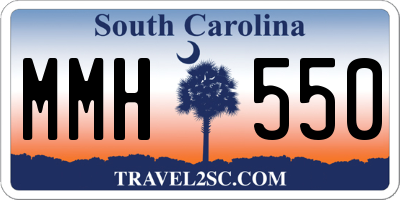 SC license plate MMH550