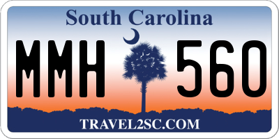 SC license plate MMH560