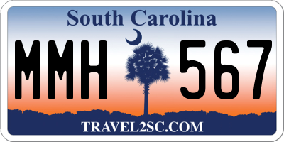 SC license plate MMH567