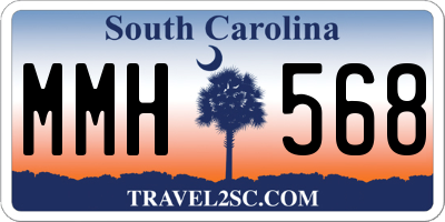 SC license plate MMH568