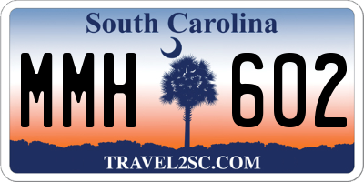 SC license plate MMH602