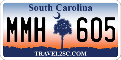 SC license plate MMH605