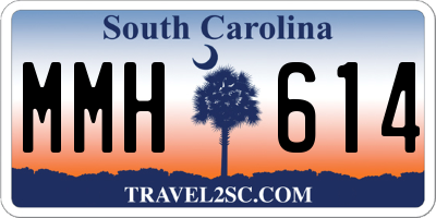 SC license plate MMH614