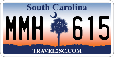 SC license plate MMH615