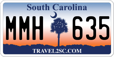SC license plate MMH635