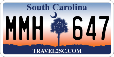 SC license plate MMH647