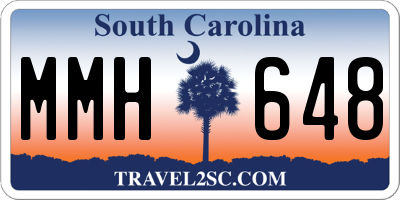 SC license plate MMH648