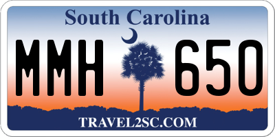SC license plate MMH650