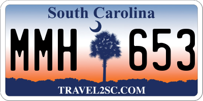SC license plate MMH653