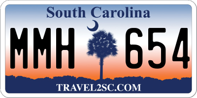 SC license plate MMH654