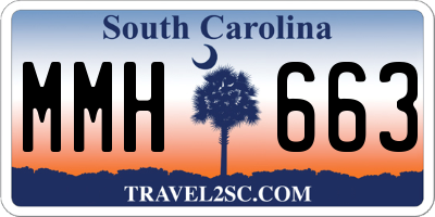 SC license plate MMH663
