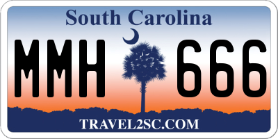 SC license plate MMH666