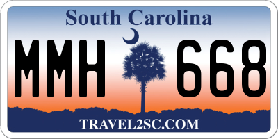 SC license plate MMH668