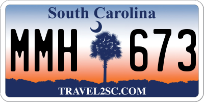 SC license plate MMH673