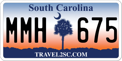 SC license plate MMH675