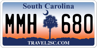 SC license plate MMH680