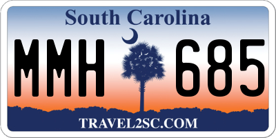 SC license plate MMH685